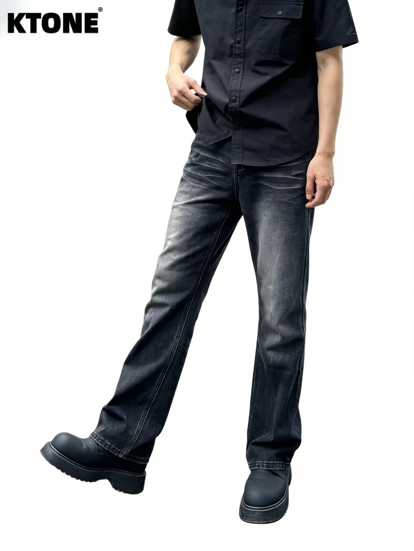 

Retro Jeans Unisex Black Slim Denim Streetwear For Dating Drip No accessories or belts included