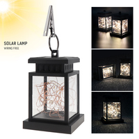 Solar Garden Light Outdoor Palace Lantern Style Chandelier Courtyard Decoration Lamp Waterproof Hanging Tree Star Lamp