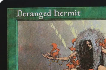 LK12 Deranged Hermit Earthcraft Exploration Worldly Tutor Three Visits Sylvan Library Hochwertige TCG-Proxy-Karten (Black-Core) – Detail 7