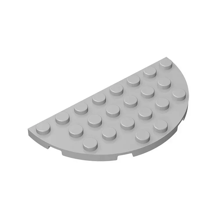 Building Blocks Technicalalalal DIY Plates 4x8 semicircular plate brick 10 PCS Creative Educational toy for children 22888