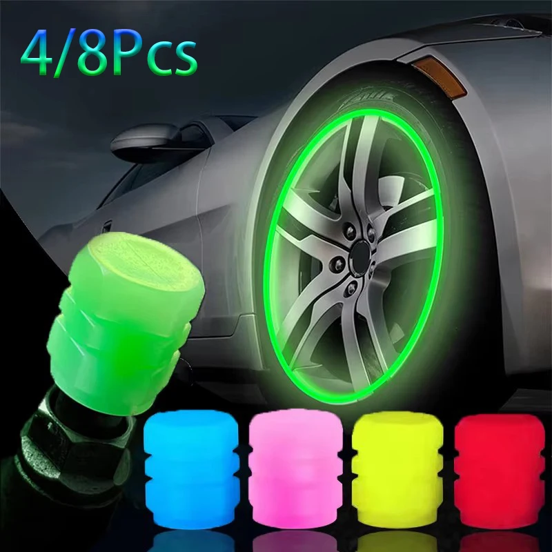 Luminous Valve Caps Car Tire Valves Cap Motorcycle Tyre Hub Cover Decor For Citroen C3 C5 C4 Berlingo Grand Picasso Jumper Saxo