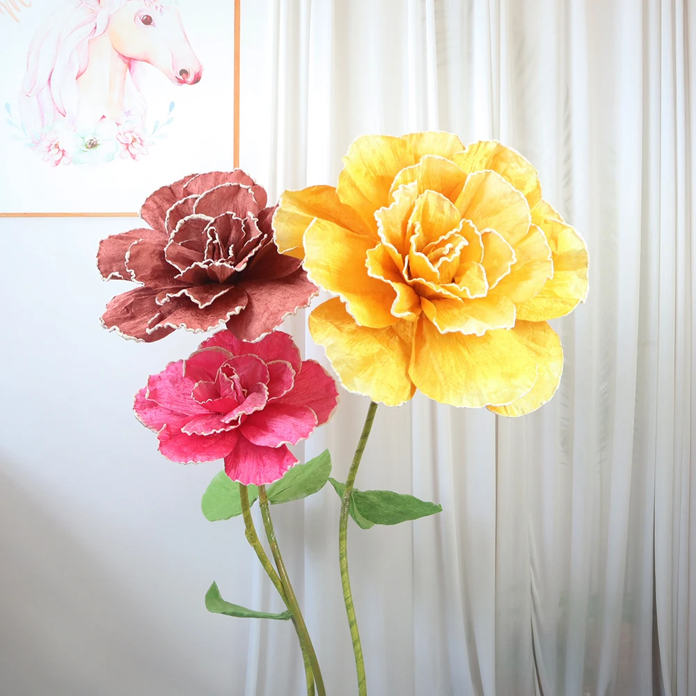 Velvet Rose Bouquet Props for Decoration, Artificial Flowers, Wedding, Proposal, Ceremony, Party Supplies, High Quality, 40cm