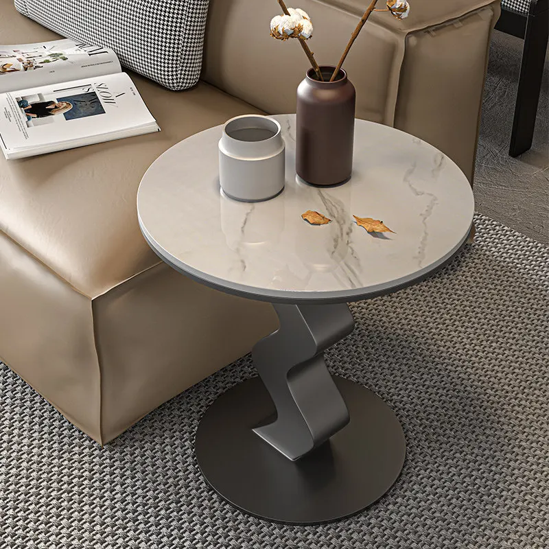 Entryway Round End Tables Modern Little Minimalist Metal Floor Table Living Room Hotel Tisch Wohnzimmer Industrial Furniture
