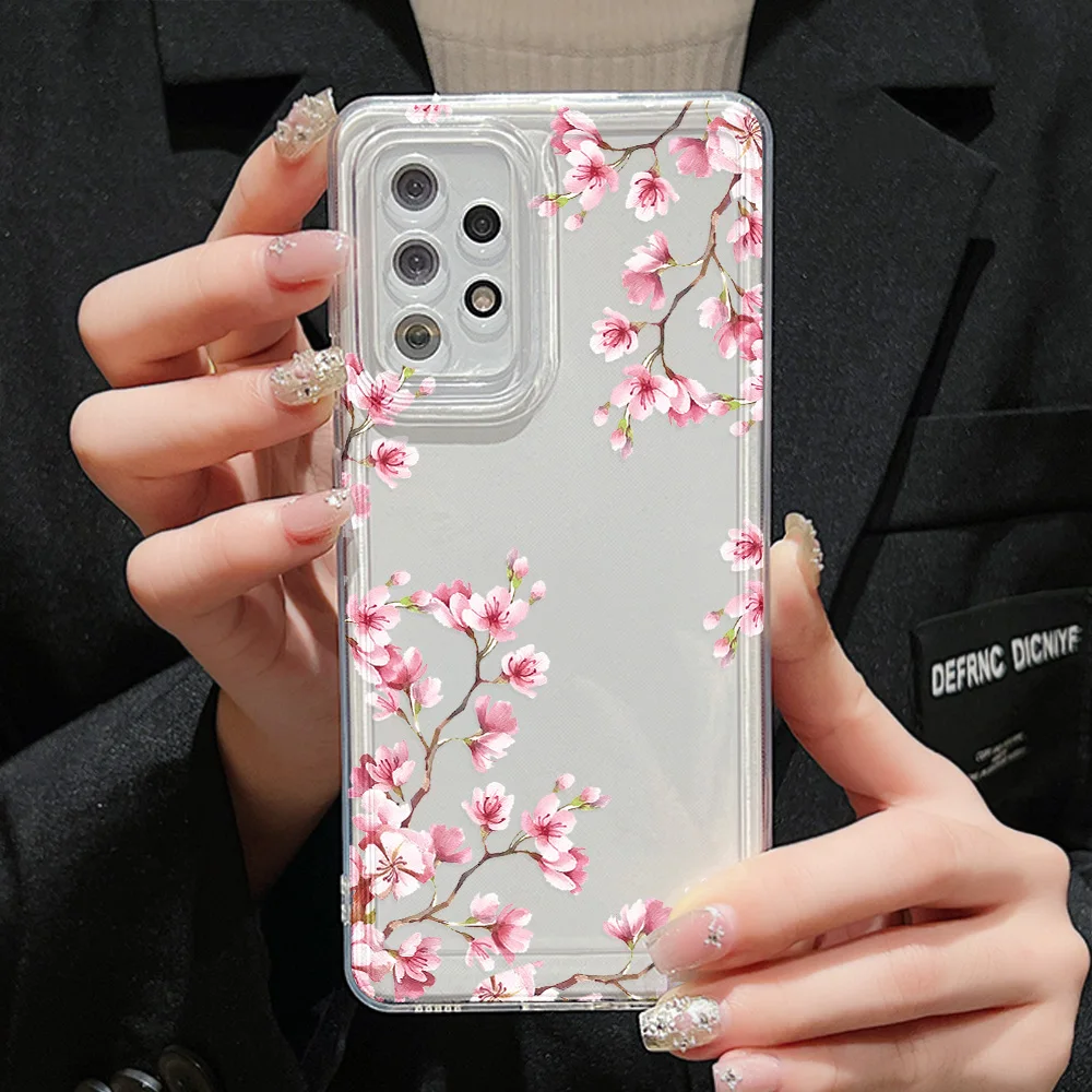 Flower Case For Samsung A55 5G Galaxy A54 A35 A34 A33 A15 A14 A13 A52 A32 A25 A24 A23 A22 A12 A51 A50 A05s A04E Silicon Covers