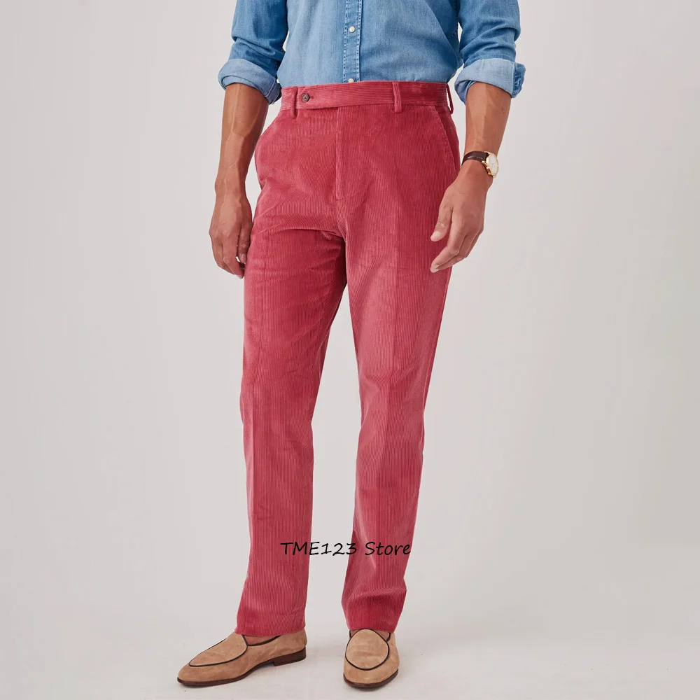 

Work Pants for Man Trousers Straight Leg Corduroy Fabric Business Casual Classic Men's Pants Trouser Tailoring Clothing