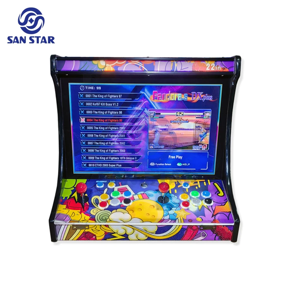 

22 Inch LCD Bartop 26800 in 1 Pandora SAGA DX Coin Operated Games Machine 720P HD 2 Players Mini Arcade Video Game Console