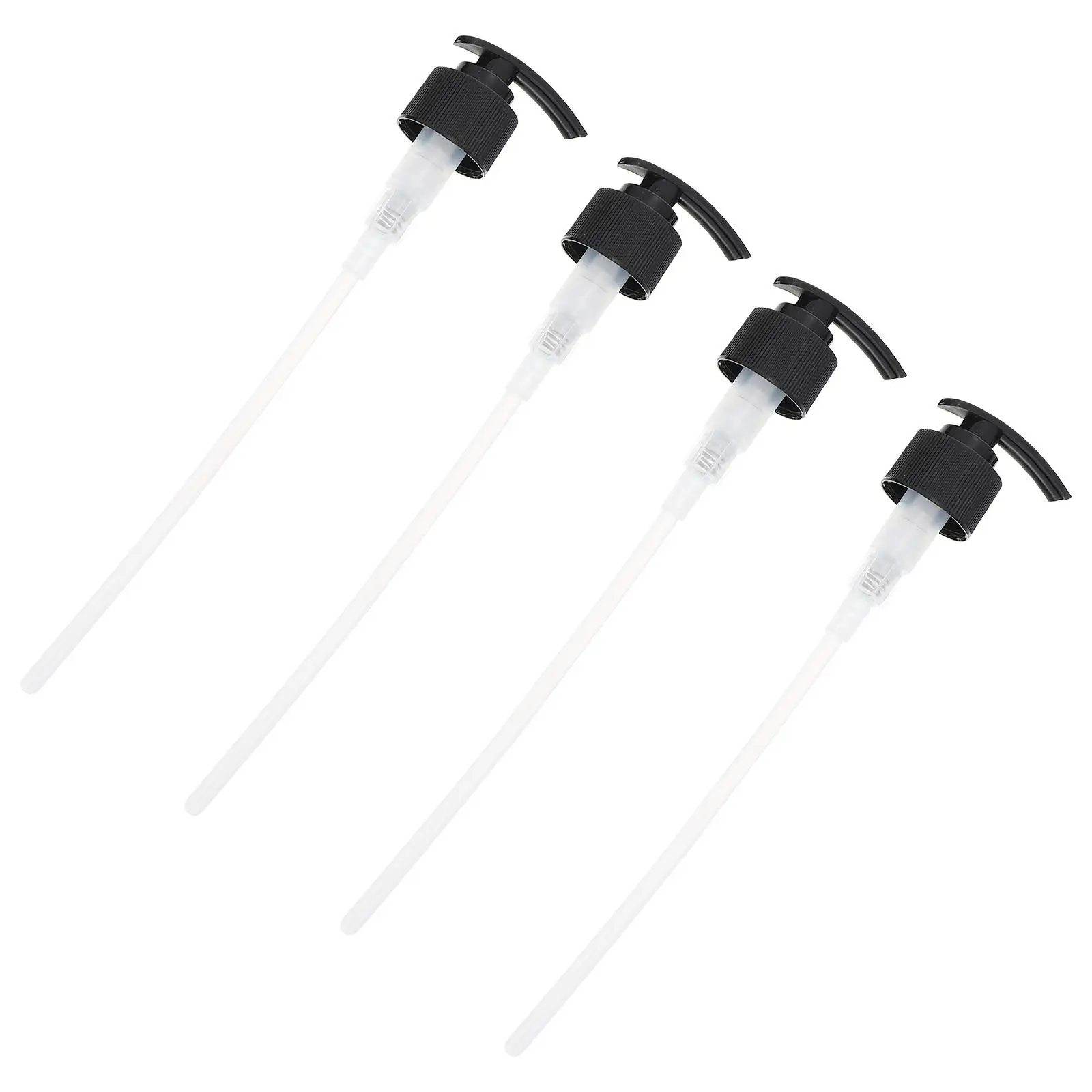 

4pcs Lotion Pump Head Replacement Black Neck Dispenser Liquid Soap Body Wash Home Kitchen Bathroom Eco Practical
