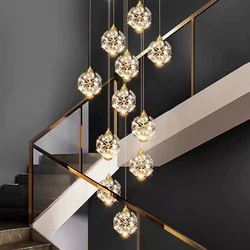 Modern Stair chandelier Pendant lights indoor lighting Ceiling lamp hanging light led Chandeliers for living room indoor lightin