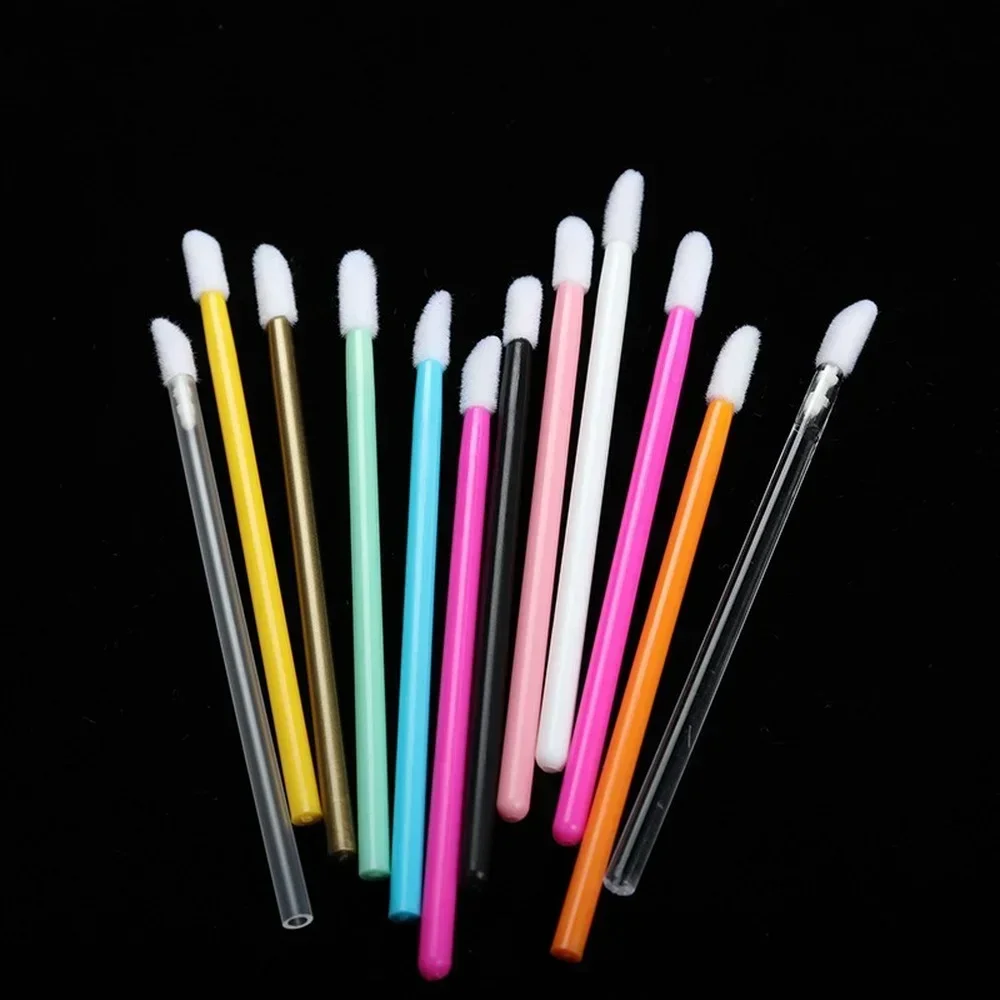 50Pcs Mini Eyebrow Brush Brow Perm Brush Disposable Brow Lifting Brushes Bendable Micro Eyelash Brush Applicators Makeup Tools