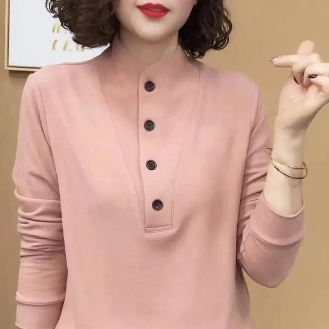 2025 New Fashion Foreign Versatile Temperament Long Sleeve Bottom Shirt Women's Top