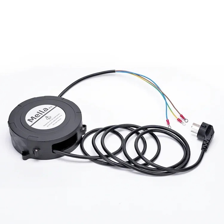 

z 3pin 1-5meters cable reel drum electric cord reel retractable with customized plug