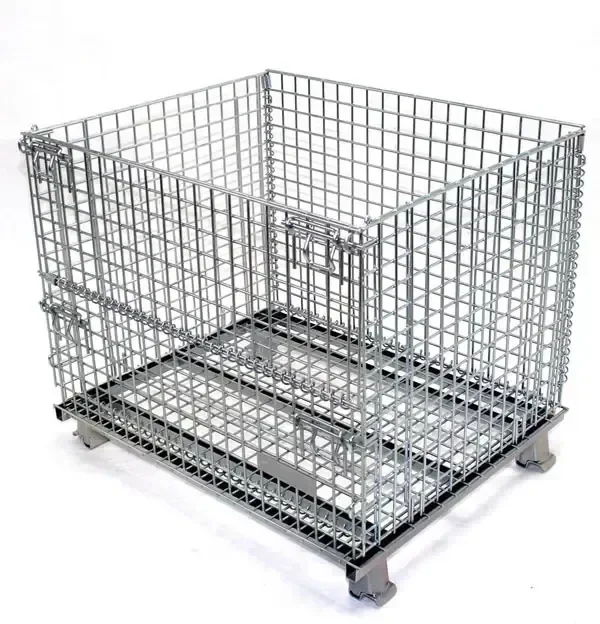 Heavy Storage Customized Size Turnover Box Transfer Material Basket Folding Storage Cage