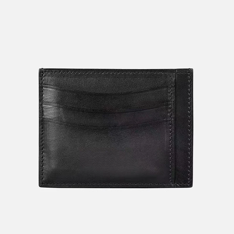 DIMY 2026 new ultra-thin high-end card bag made of cowhide compact and genuine pickup clip one-piece card holder for women and