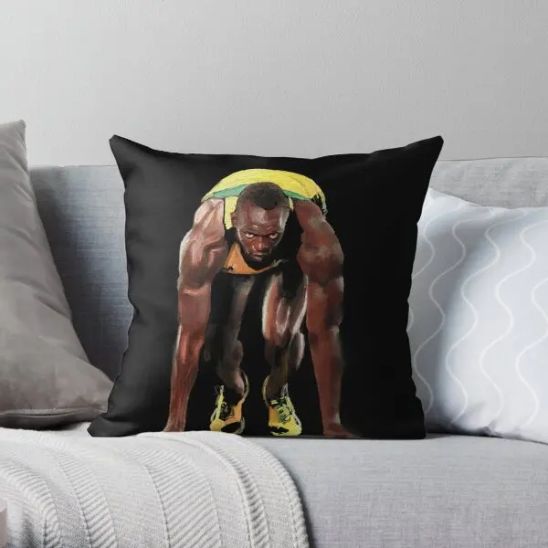 

Usain Bolt 110 Printing Throw Pillow Cover Hotel Fashion Cushion Office Throw Bedroom Sofa Comfort Pillows not include One Side