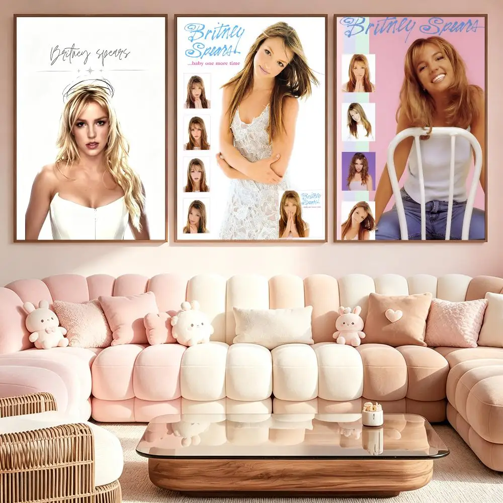 music Britney Spears Poster Poster Kawaii Self Adhesive HD Wall Print Cute Home Bedroom Room Aesthetic Decor Gift