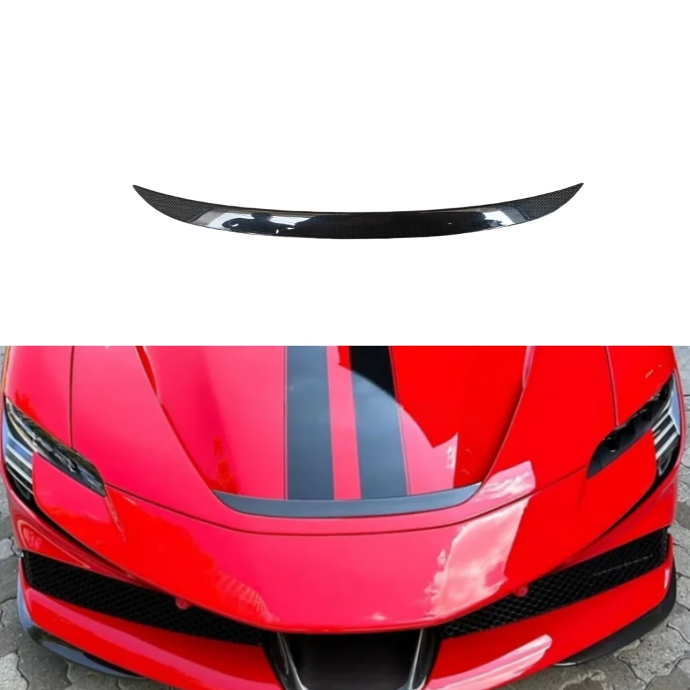 Speed N-type dry carbon fiber front cover decorative air outlet cover body kit suitable for Ferrari SF90 car exterior