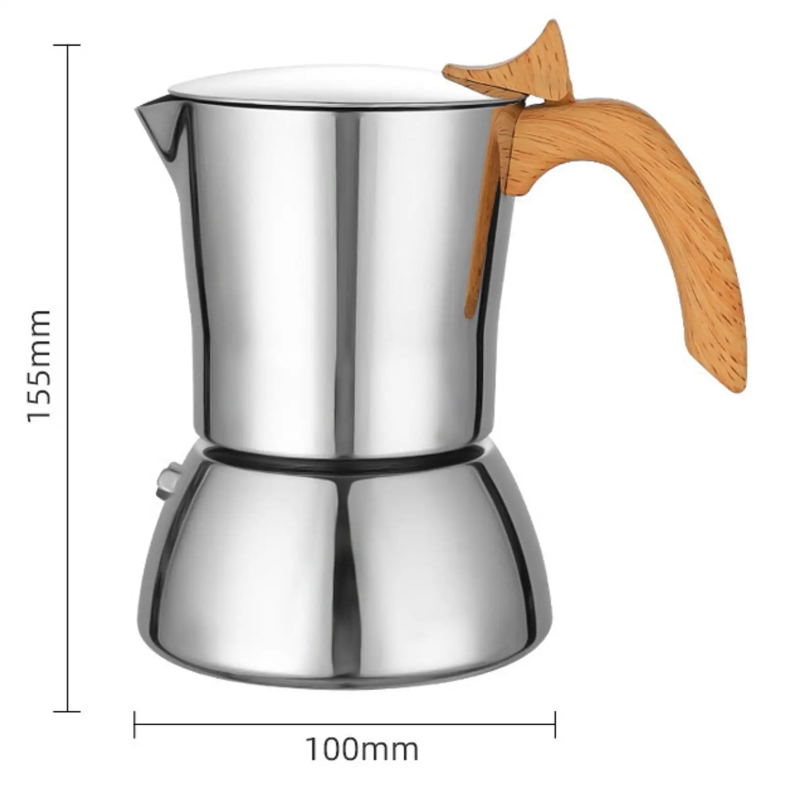 Stovetop Espresso Maker Accessories Stainless Steel Camping Pot Coffee Kettle Lightweight for Coffee Maker for Office Home