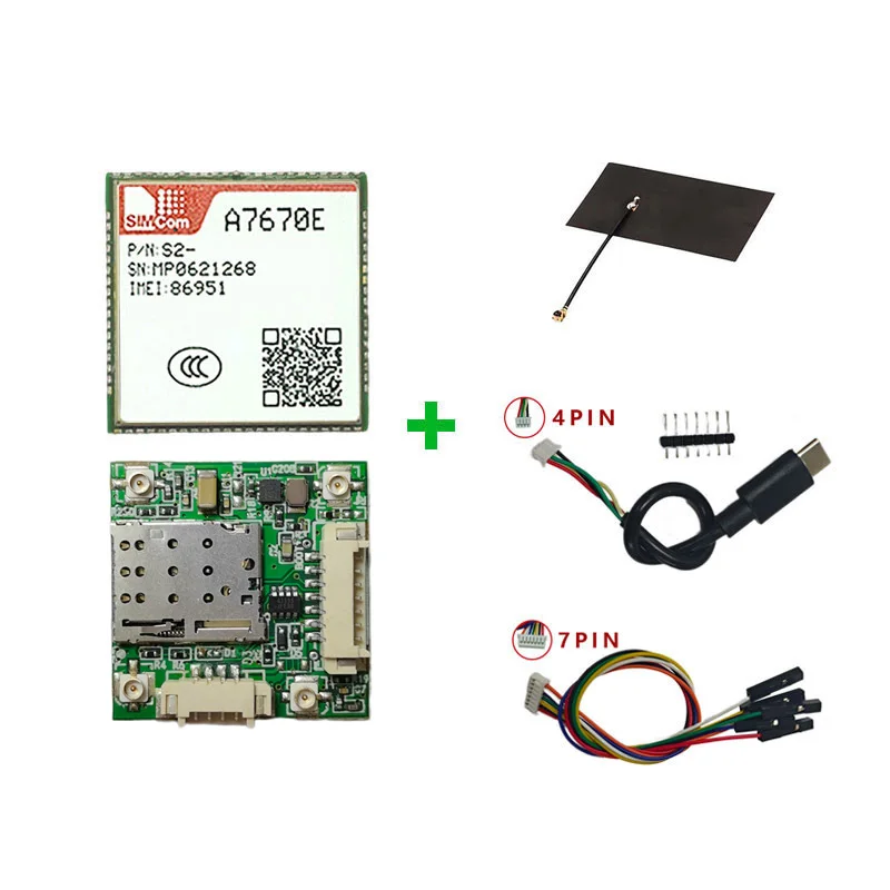 SIMCOM A7670E-LASE Mini Core Board with Antenna 4G LTE CAT1 Module 2G+Voice Modem Development for Europe/Middle East/Africa