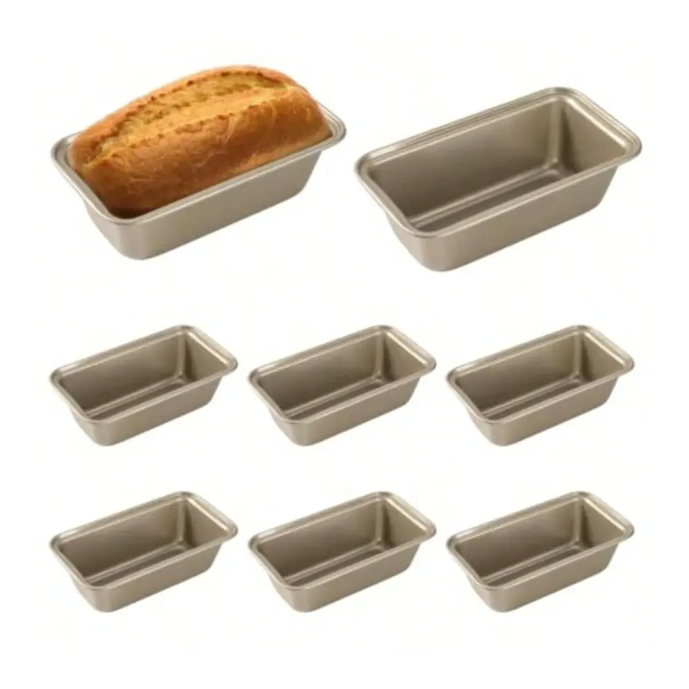 6 X 3 X 2 Inch Mini Loaf Pans For Baking Bread, Pack, Gold Nonstick Small Bread Pan, Rectangle Carbon Steel Baking Tin For Homemade Bread Sourdough Banana Meatloaf Cake, Oven Available