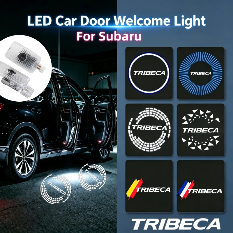 2Pcs LED Ghost Logo Projector Car Door Welcome Courtesy Shadow Light For Subaru TRIBECA 2011 Ghost Shadow Lamp Auto Accessories