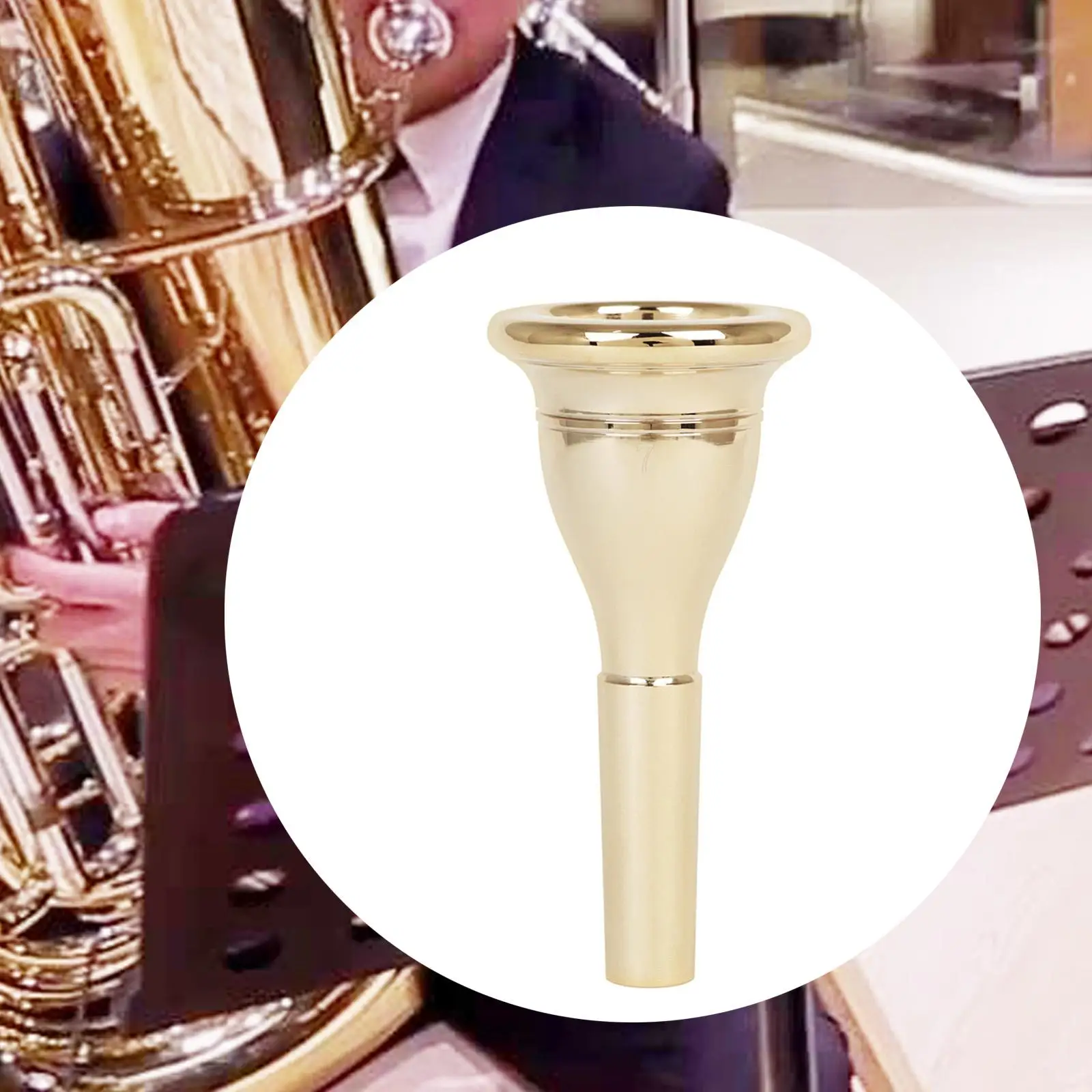 

Brass Tuba Mouthpiece Instrument Accessories Music Parts with Quality Sound for Players