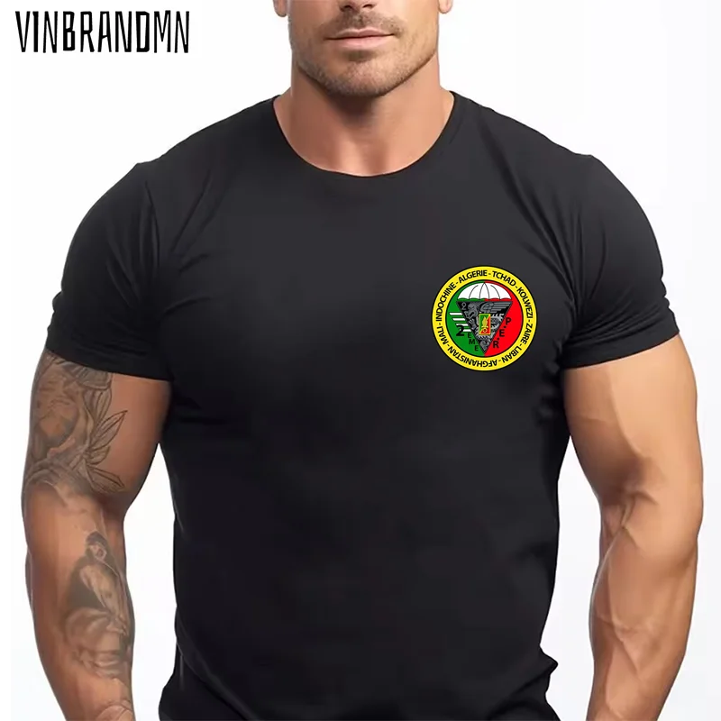 Summer Fashion Vintage Tshirt Custom Name 2E REP French Foreign Legion T-Shirt Short Sleeve Casual 100% Cotton Mens T Shirts