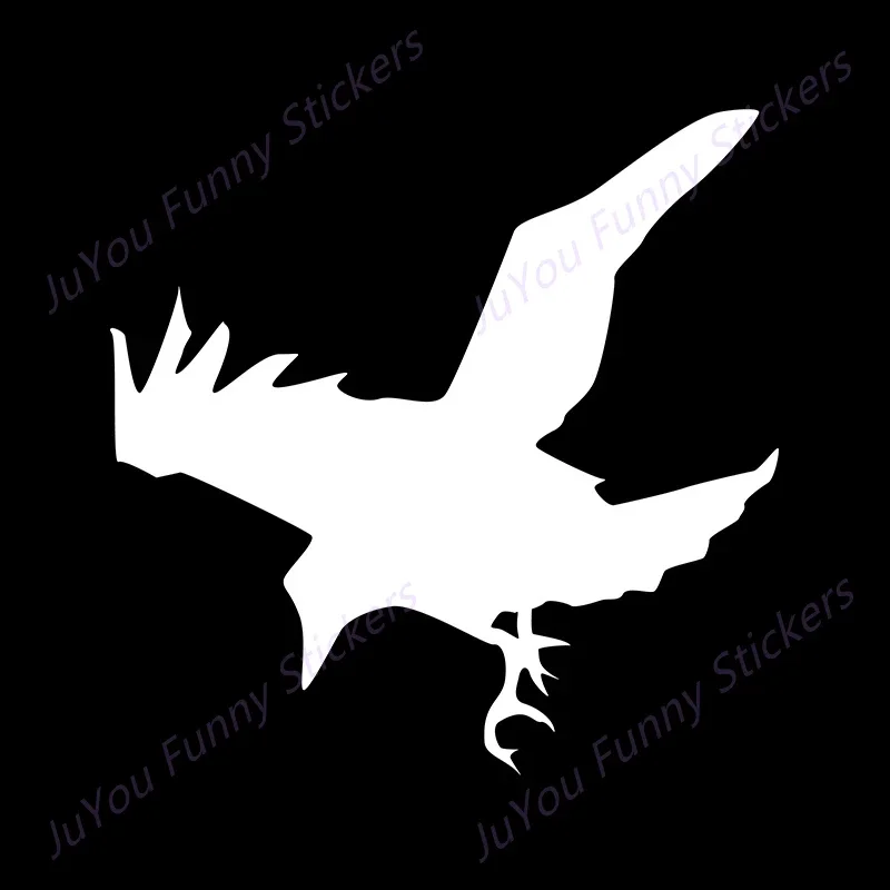 FUYOOHI Funny Stickers Exterior Accessories Raven Mark Silhouette Car Stickers Die Cut Simple Decals Vinyl Graphics Helmet Decor