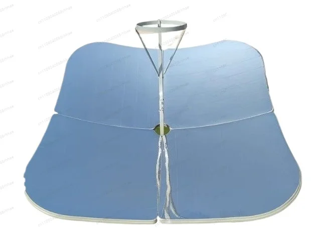 Square Portable Solar Cooker Large Wheel Metal Reflector Outdoor Camping Emergency Cooking Stove