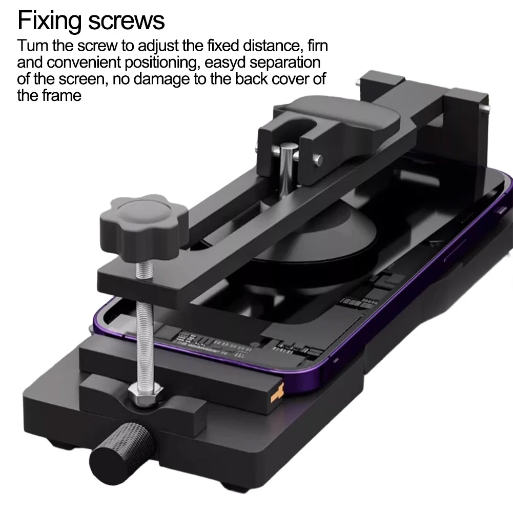 Steel Mobile Phone Screen Separator With Suction Cup For LCD Disassembly Repair Tool No Heating Required Black 200mm