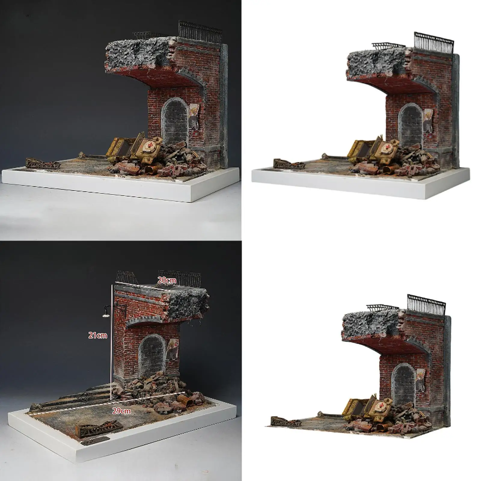 

1/35 Miniature Bridge Building House Landscape Display Layout Scenery Street Scene DIY Diorama Accessory Sand Table Layout Prop