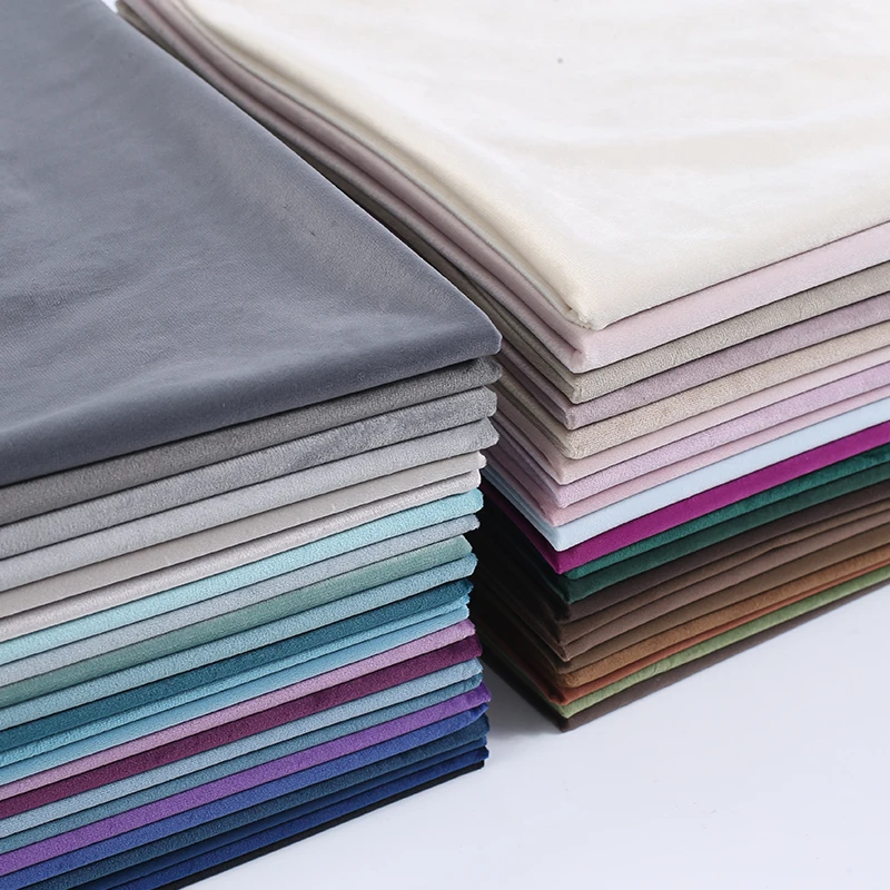 100*150cm 100%superfine Polyester Solid Color Thicken Holland Velvet Fabrics Sofa Curtain Throw Pillow DIY Apparel Sewing Fabric