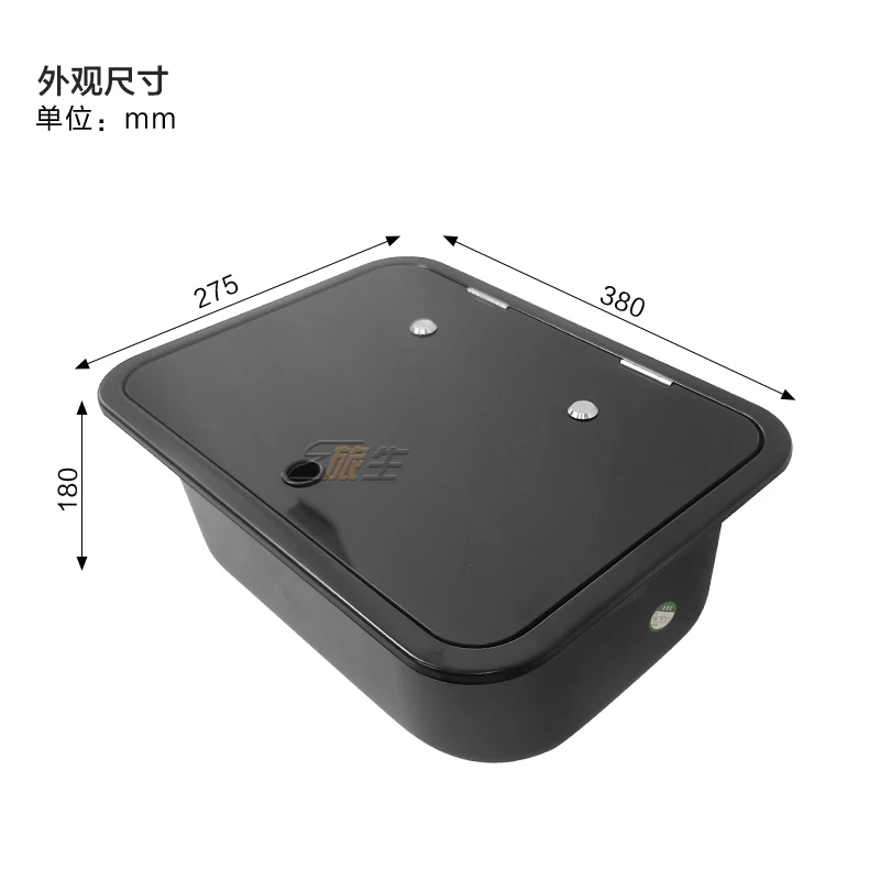 RV folding black small water basin B type RV special sink yacht camper modification accessories