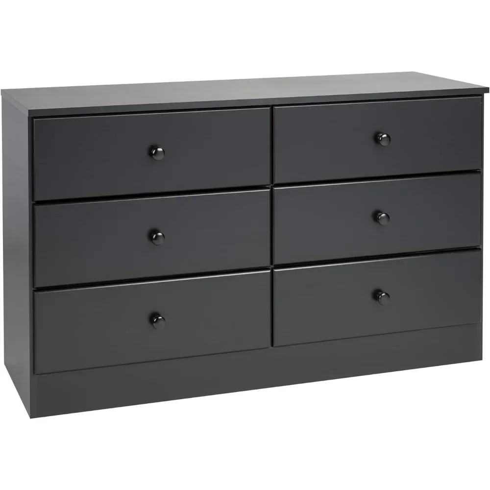 Chest of Drawers 6 Drawer Double Dresser For Bedroom Shelf Living Room Cabinet Storage Locker Cabinets Furniture