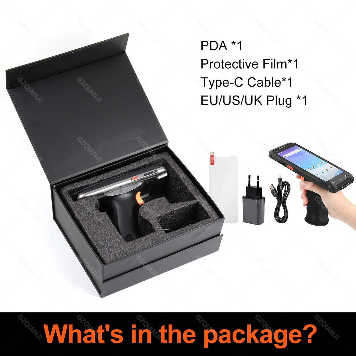 Imagem -06 - Portátil Barcode Scanner e Leitor Terminal Pda Handheld 2dcm60 Nfc Android 13 Executando Pda para Inventário Ram4g Rom64g 4g Atualizado