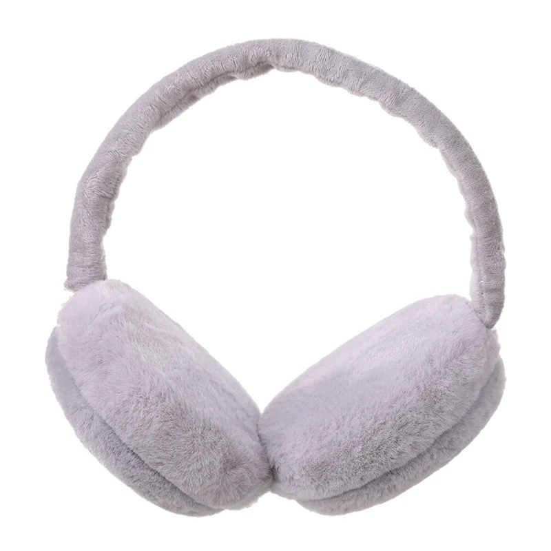 Cute Warm Fluffy Earmuffs Ear Covers Foldable Warmerses Ear Warm Faux Furry Ski Earmuffs Winter Women Men Child Solid Outdoor