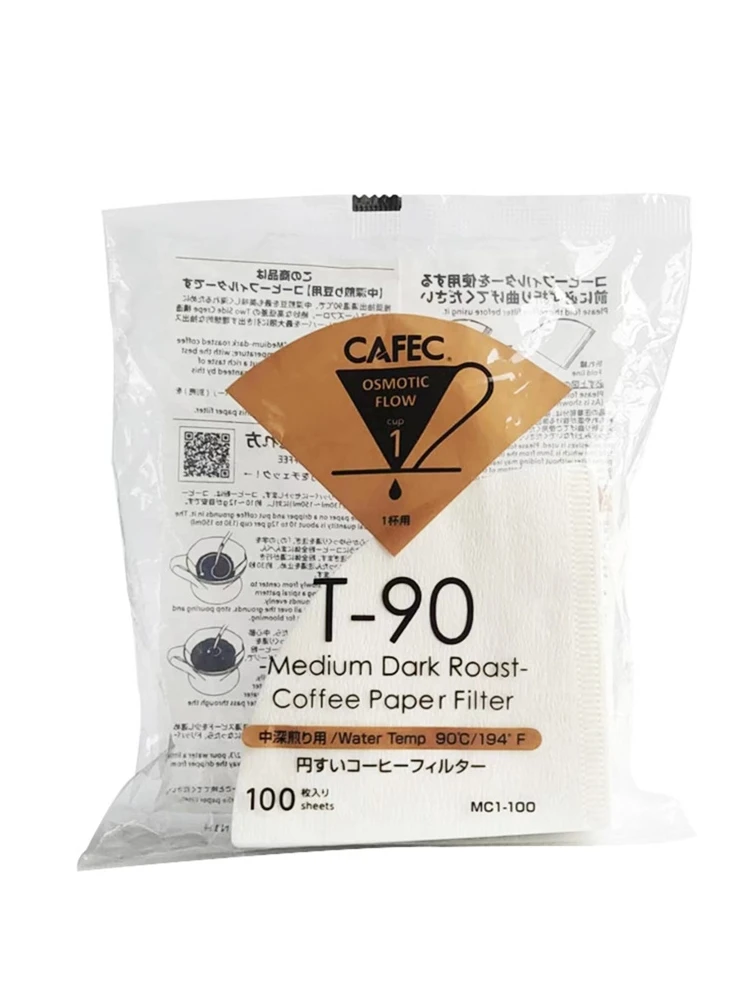 Papel de Filtro de Café em Cone Sanyang MOLA CEC para Preparo por Gotejamento, Torrefação Leve a Média, Uso Doméstico e Comercial, 00 folhas.