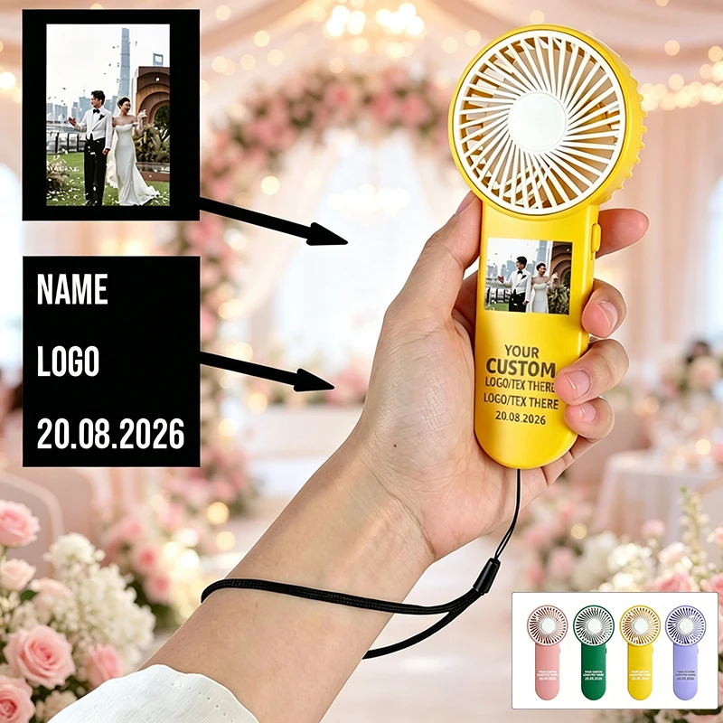 Customized Name Pattern Wedding Hand Fans Wedding Guest Favors Summer Ceremony Mini Fans for Bridesmaid Women Personalized Gift