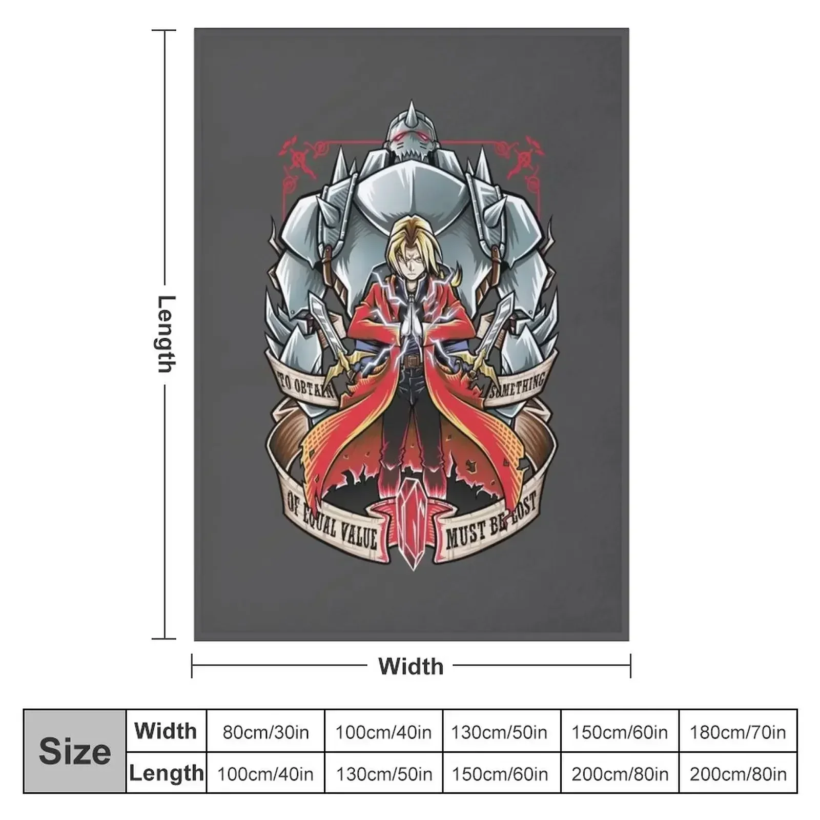 Brotherhood - FullMetal Alchemist Throw Blanket Bed covers Moving Furrys Luxury Brand Shaggy Luxury Designer Blankets