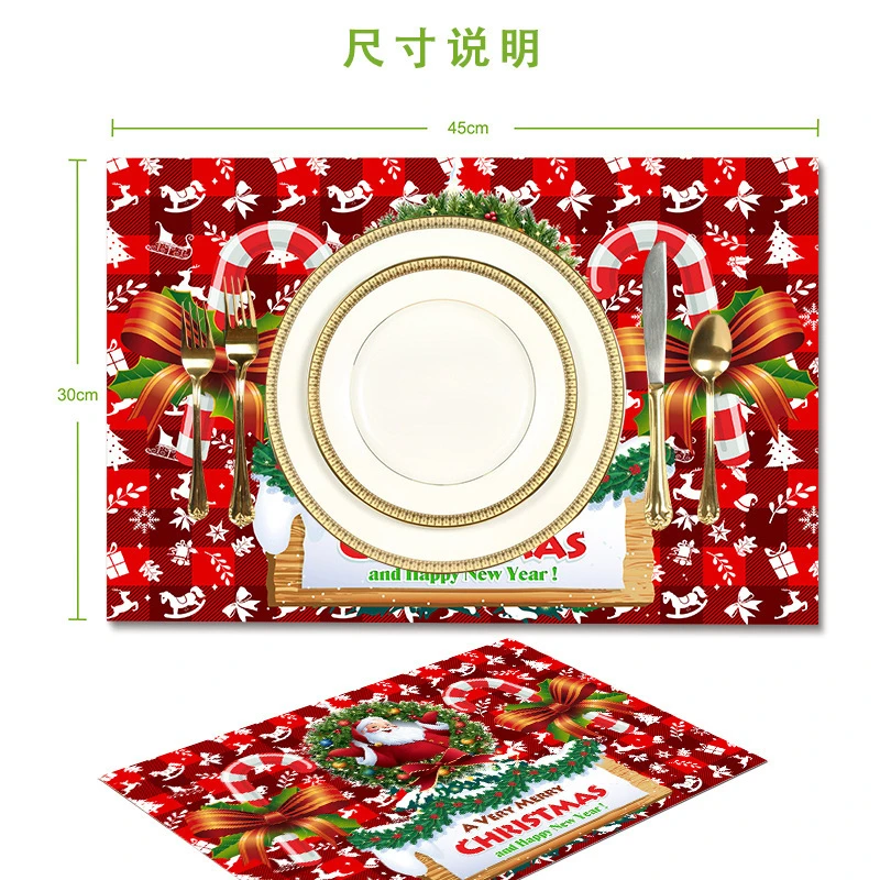 VIKAMA Lines & Plate Placemat, Washable Heat Resistant Placemat for Dining Table Kitchen