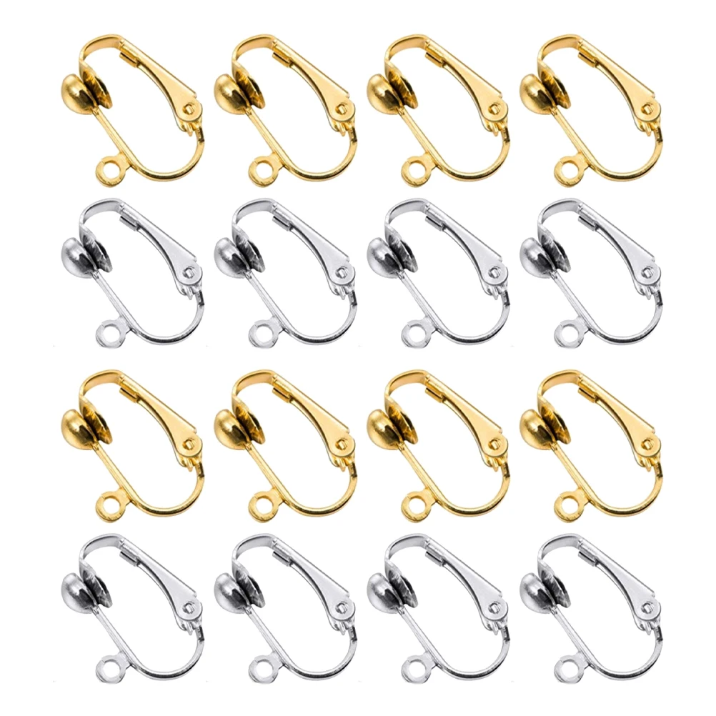 

40pcs Adjustable Ear Clips Non Piercing Earrings for Girls Kids Bright Color Comfortable Clip On Fits Outfits Parties