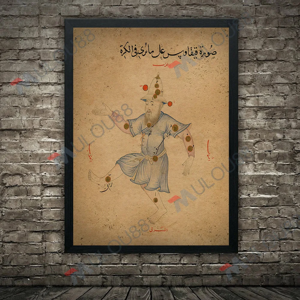 

Cosmological Constellation Almanac Vintage Wall Art Canvas Print Zodiac Star Illustrated Book Abstract Art Poster Print Decor