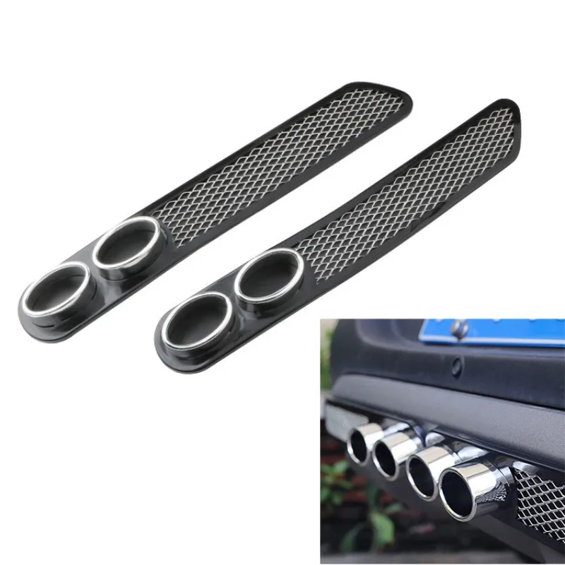 

2PCS Universal Vent Grid Exhaust Muffler Pipe Car Auto Styling Fake Decorative Car Decorative Tuyere Fake Exhaust Hole