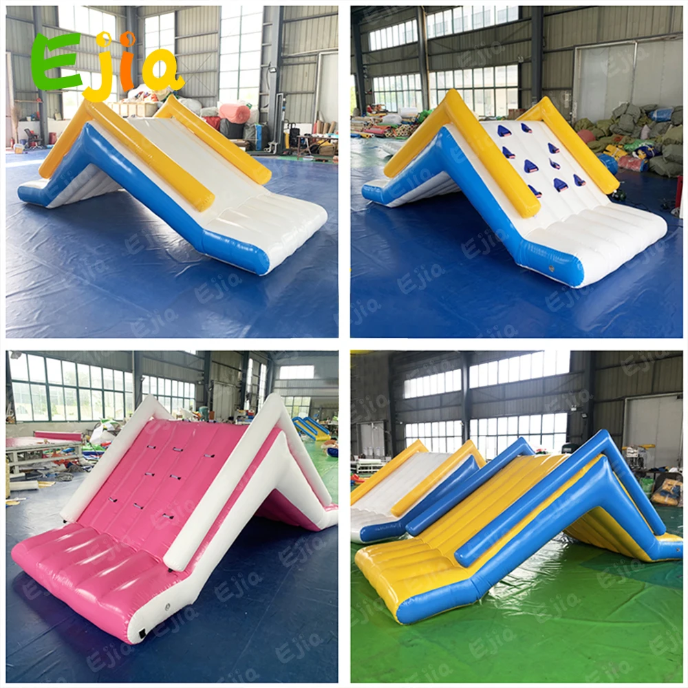 Hot Koop Kleine Size Opblaasbare Water Park Zwembad Glijbaan Pvc Air Strakke Opblaasbare Mini Water Zwembad Glijbaan