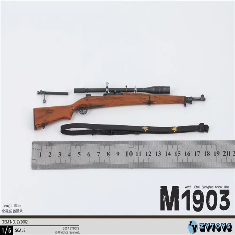 ZYTOYS ZY2002 1/6 Soldier Scale Scene Accessories M1903 Sniper Plastics Weapon Model Toys Fit 12'' Action Figure In Stock