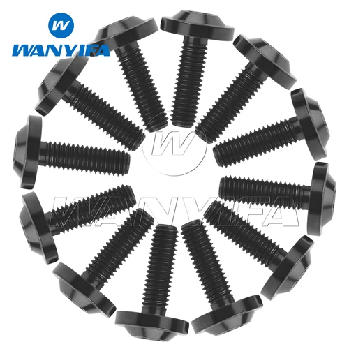Imagen 2 del producto Wanyifa perno de titanio M6x10/15/20/25mm Torx T30 cabeza de ciruela paso de mariposa 1,0 tornillo para motocicleta coche ciclismo sujetadores 5/12 Uds