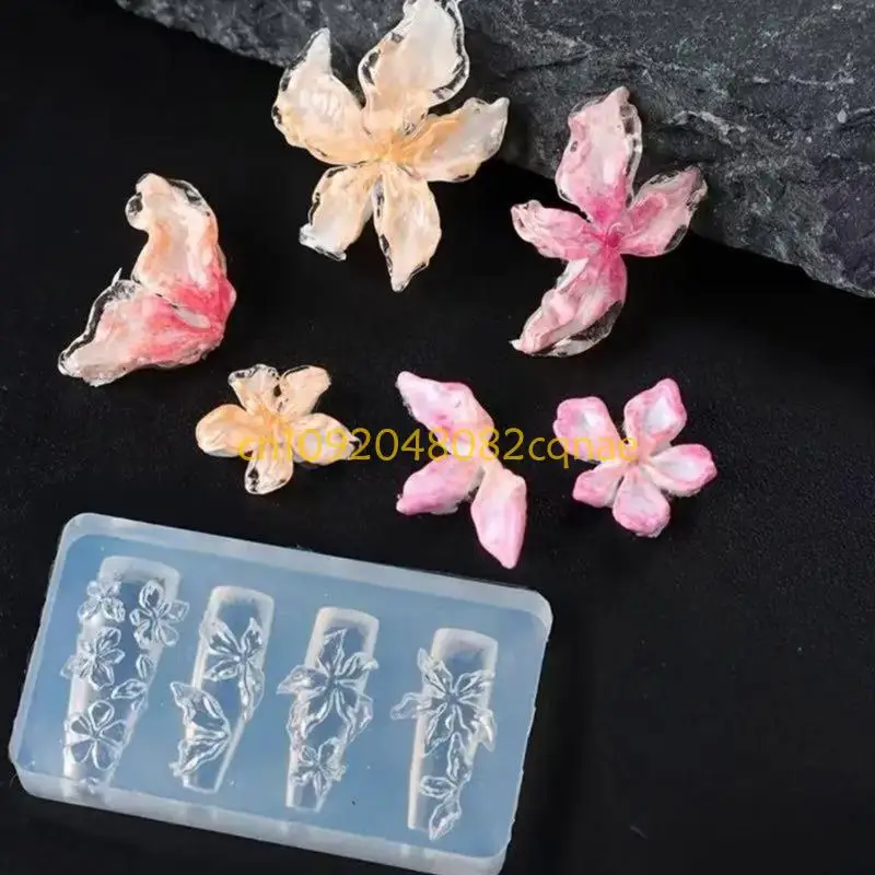 3PCS Multifuntional Nails Molds Styling Mold Flower Nails Accessories Moulds Suitable for Accessories Enhancement