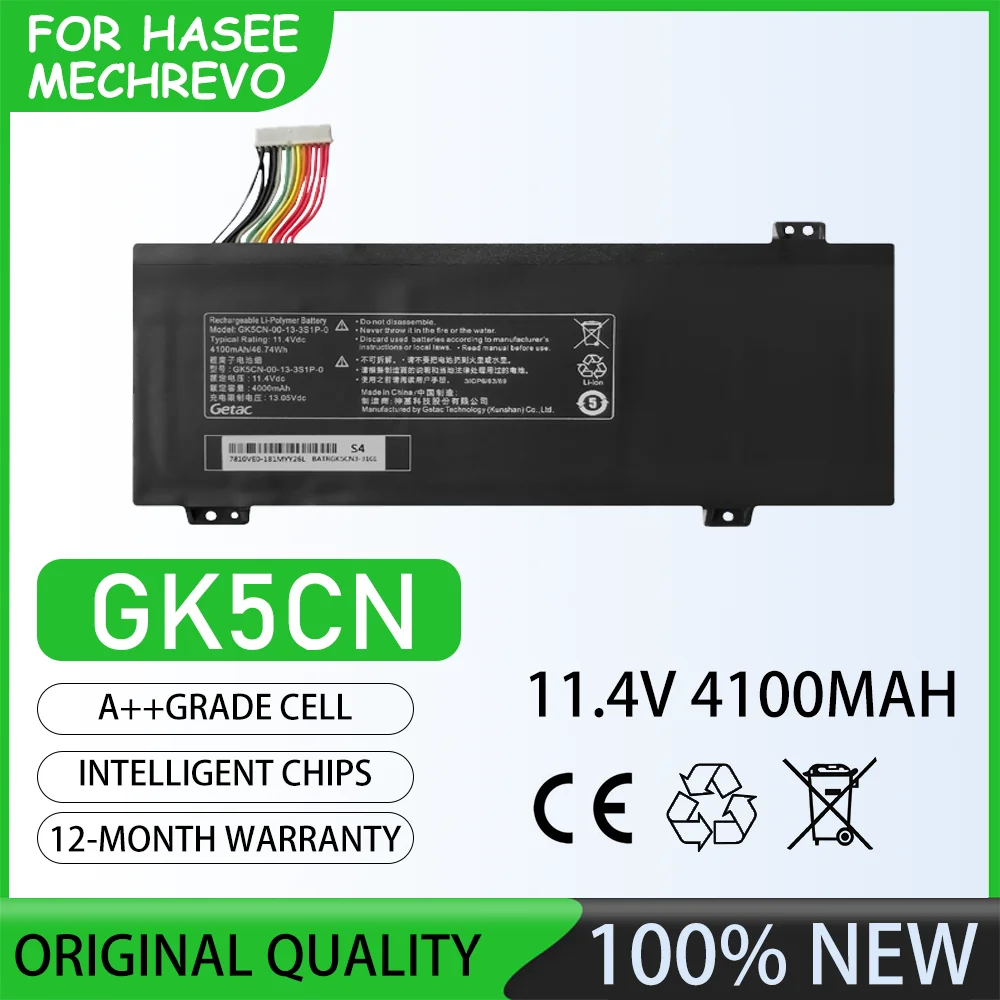 11.4V  4100MAH GK5CN Laptop Battery  For HASEE MECHREVO Shenzhou G7 Deep-sea Titan X8Ti GK5CN4X Deep Sea Titan X8Ti Plus