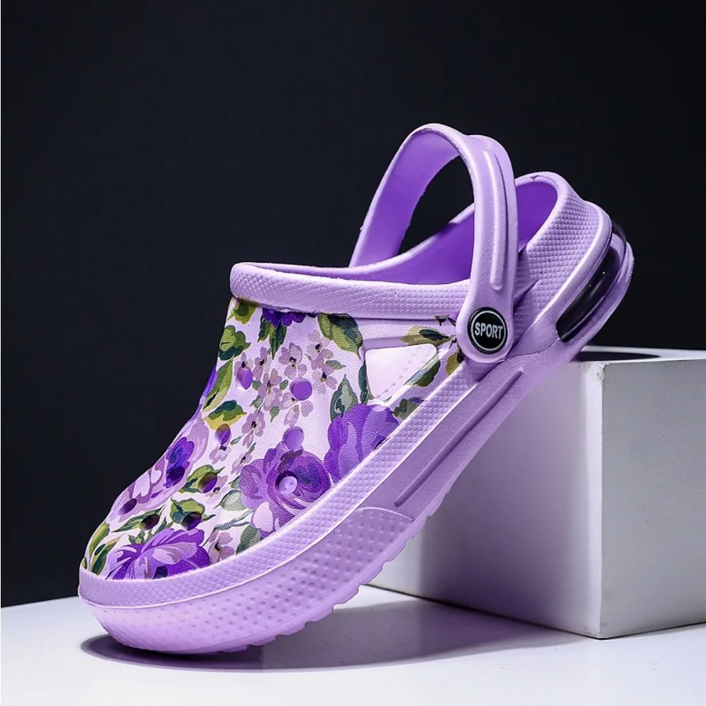 

2006 Women's Ethnic Shoes Clogs Soft Sole Two-way Wear for Beach Mules and Pool Women Garden Slides Indoor Nursing Clogs Sandals