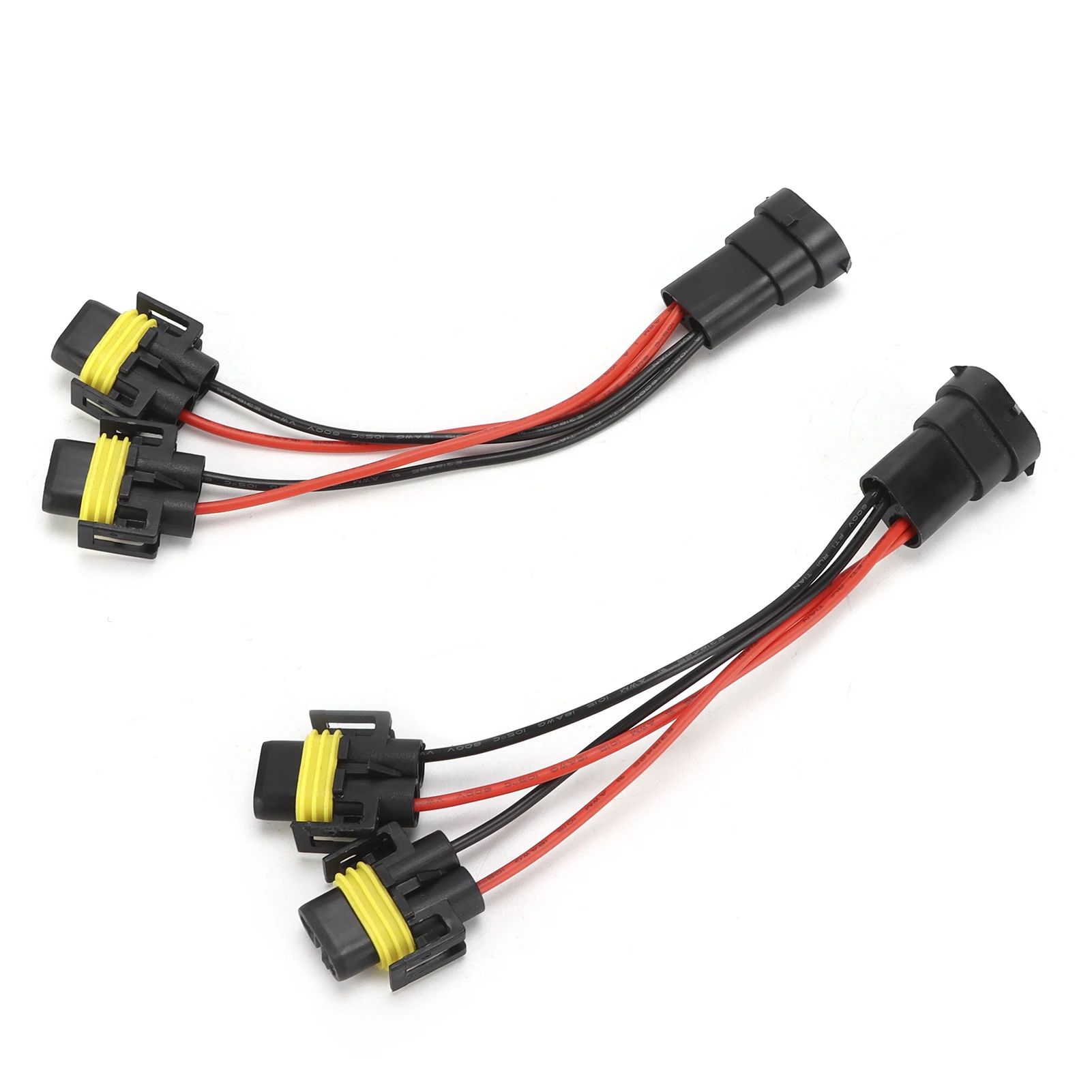 Headlight Harness Splitter 12V–24V Male-to-Female Two-Channel Splitter Suitable for Automotive Fog Lights and Dual-Light Systems