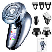 Head Shavers for Men Upgraded 5 in 1 Multifunctional Bald Head Shaver Grooming Kit Cordless Electric Razor for Men Rotary